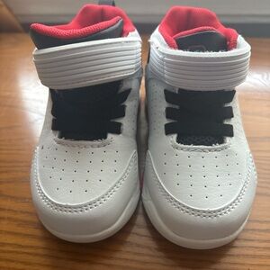 AND1 Kids White and Red Sneakers